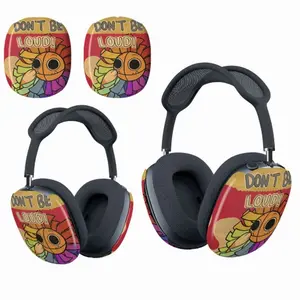 AirPods Max Earcup Cover - Poppy Playtime Sun Edition, Don't Be Loud Protective Case for Apple AirPods Max, Anti-Scratch Silicone Headphone Shell, Cute Sun Figure Accessory, Horror Game Merch Skin for Earphones