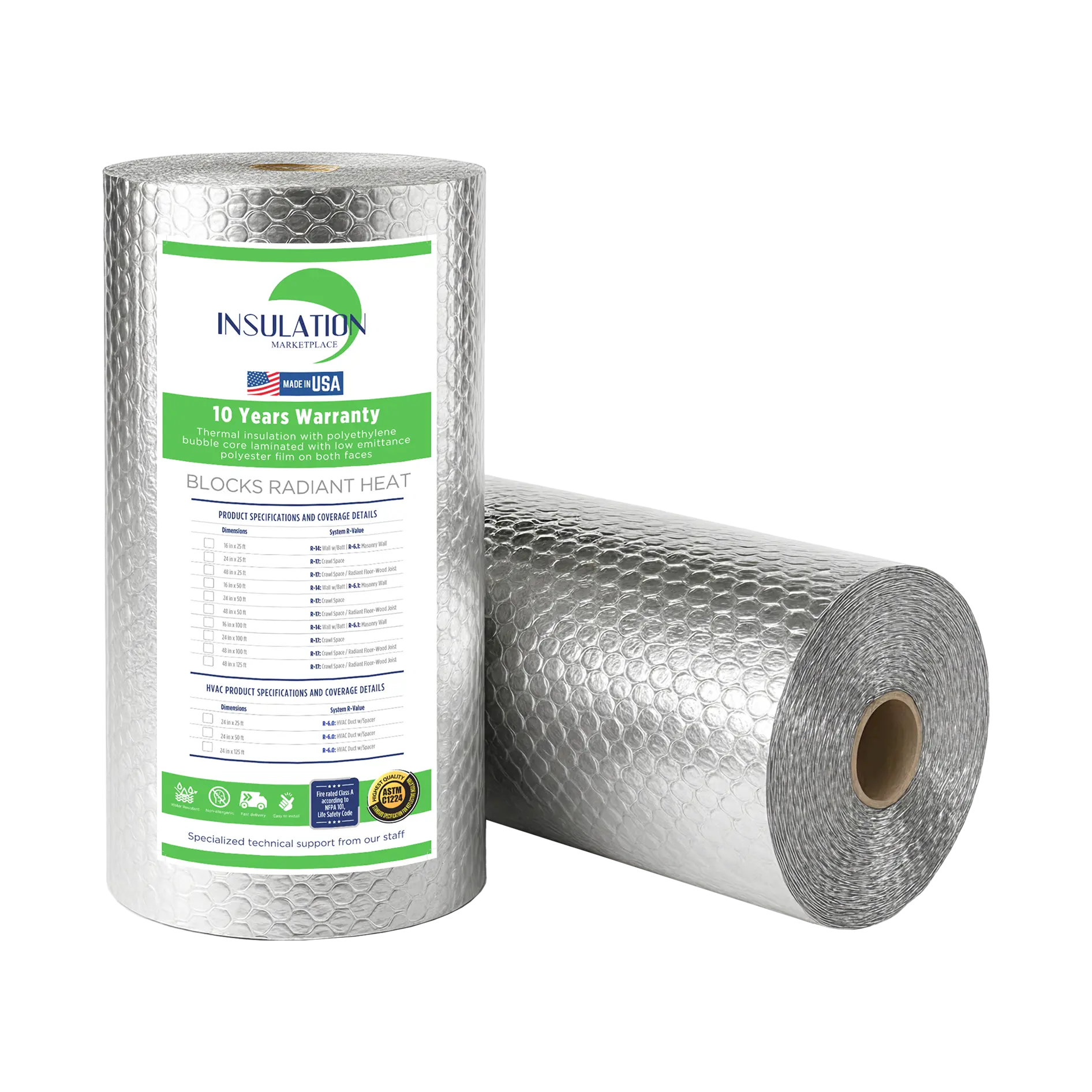 SmartBUBBLE - Reflective Single Bubble Insulation - Foil / Foil