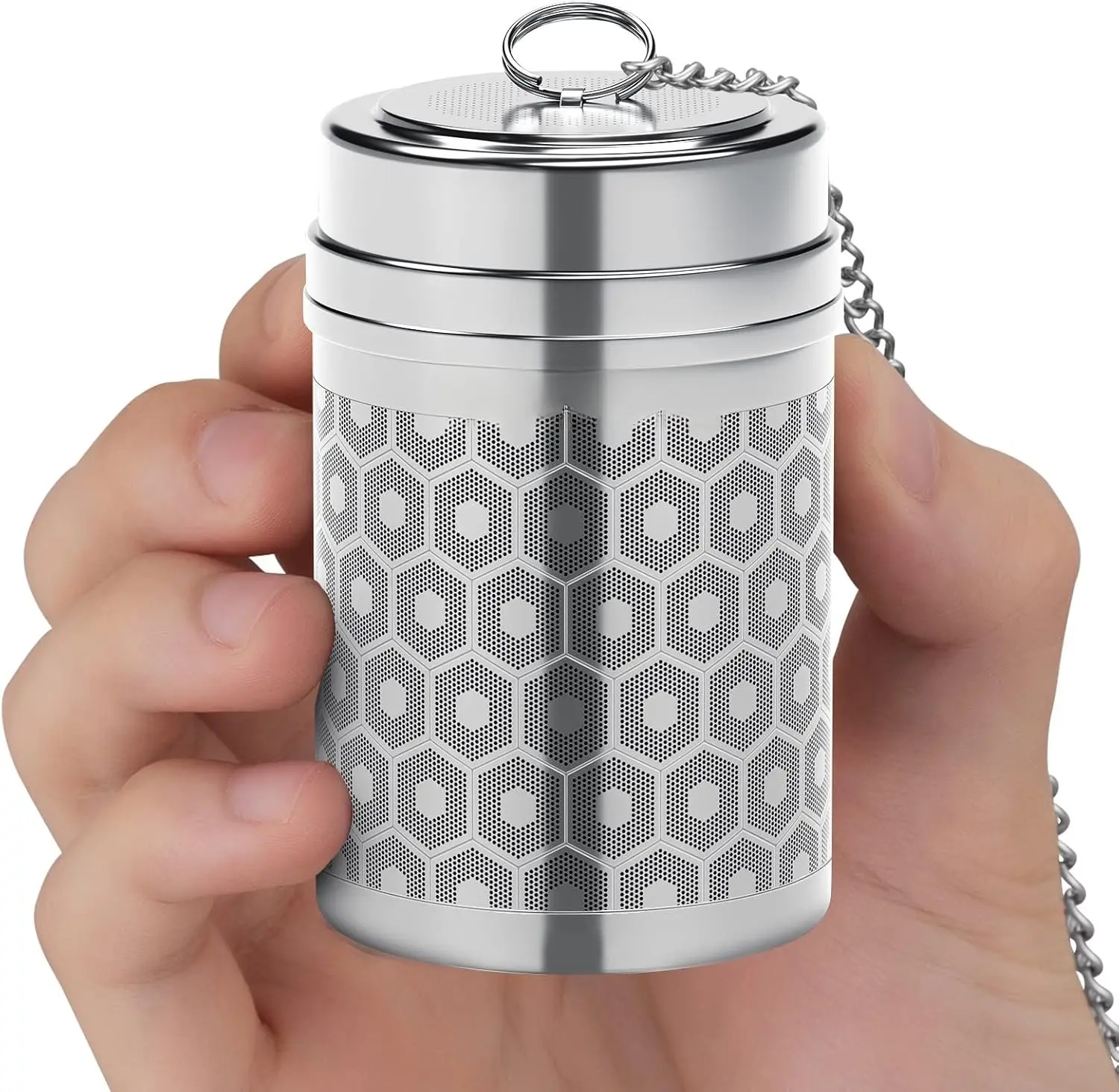Large  Infuser for Loose  &  Infuser for Cooking, Extra Fine Mesh  Strainers, 304 Stainless Steel Loose Leaf  Steeper for Black , Rooibos, etc