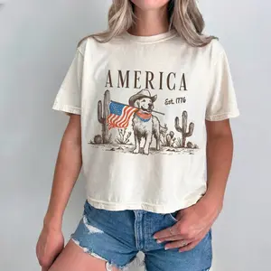 Comfort Colors® Boxy Tee 4th of July Shirt, America 1776 Shirt, 4th of July Dog Shirt, Dog Lover Gift, July 4th Shirt, Fourth of July, Patriotic, American Flag Tee