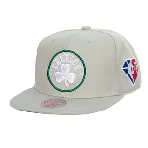 Mitchell & Ness Slvr NBA Boston Celtics 75th Anniversary Silver Snapback