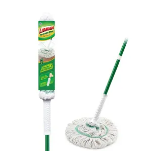 Libman Tornado Twist Mop with Cotton Blend Head - Versatile Cleaning Tool for Various Surfaces