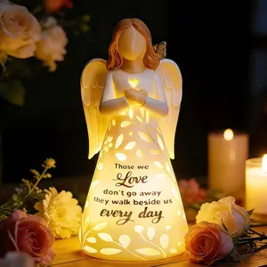 Light-Up Guardian Angel Figurine with Remote - Home & Festive Decor, Mother's Day Gift, Memorial Gift for Loss of Loved Ones (No Batteries Included), Mother's Day Gifts