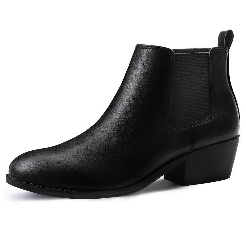 knee length dresses for ladies Cleo Black Nappa Leather low Heel Boot with Lambskin Leather Lining –  DANIELLA SHEVEL