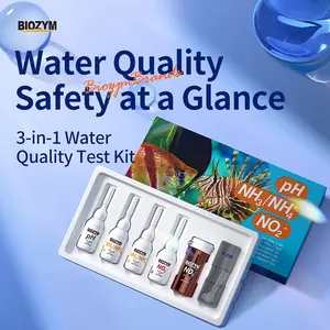 Biozym Aquarium Water Quality Test Kit, Three-In-One Ph/nh3(no4) Tester, Accurate and Efficient Operation, Suitable for Freshwater and Saltwater Tanks