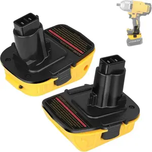 DCA1820 18V to 20V Adapter Compatible with Dewalt 18V Power Tools - Convert 20V DCB203 to XRP NiMh Batteries DC9096 DC9098 (2pack)