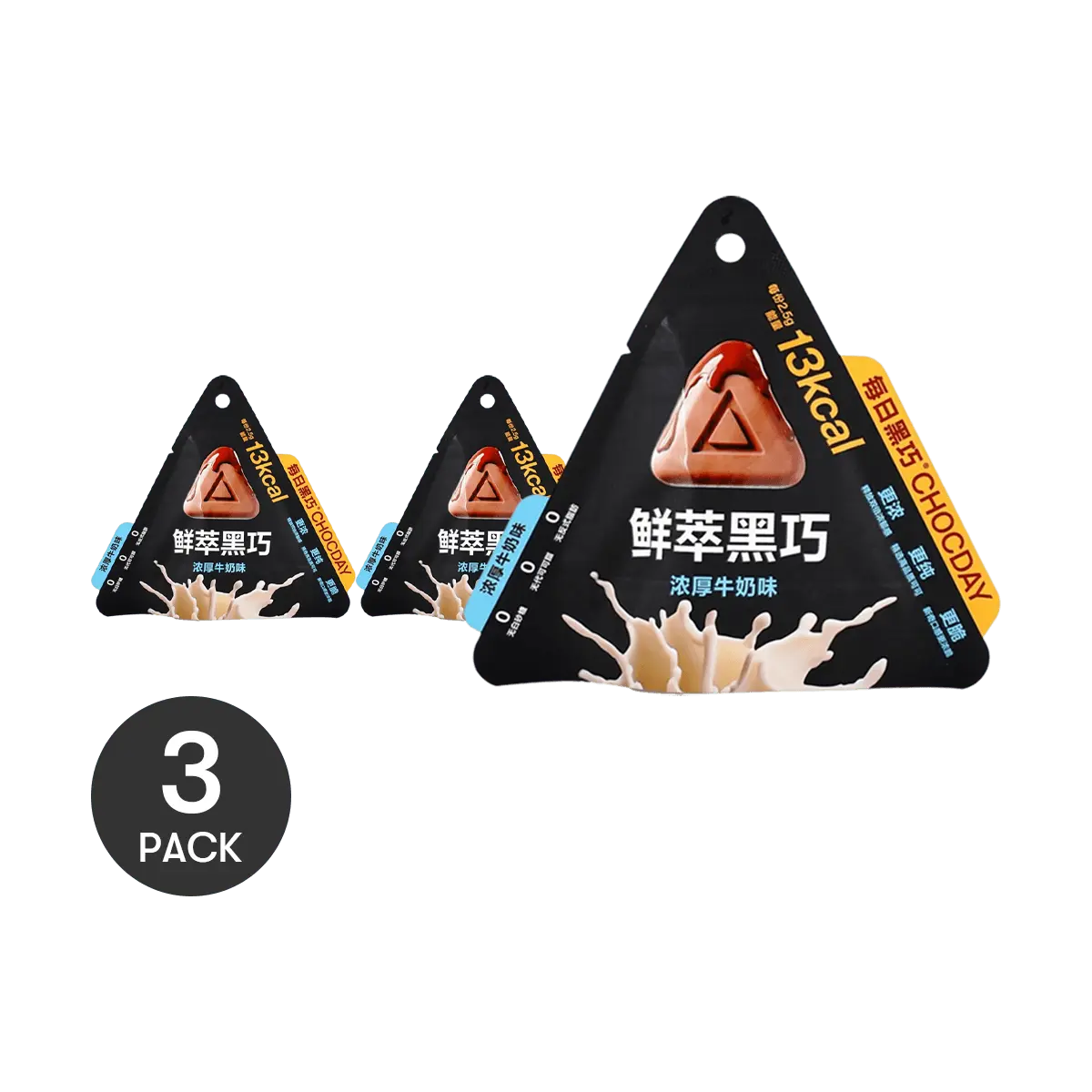 CHOCDAY Premium Dark Chocolate Crispy Bites - Rich Milk Flavor, 6-Piece Pack (15g x 3) -  Yami Deal