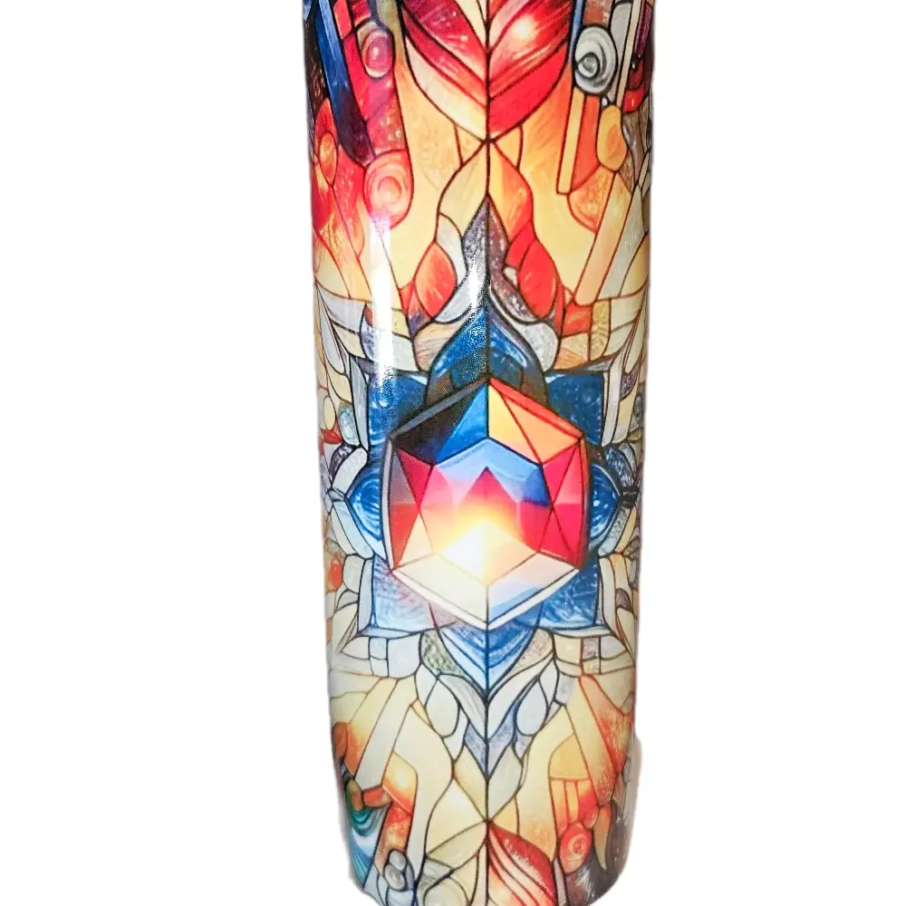 Abstract Gemstone Tumbler - 20 oz, Reusable Drinkware
