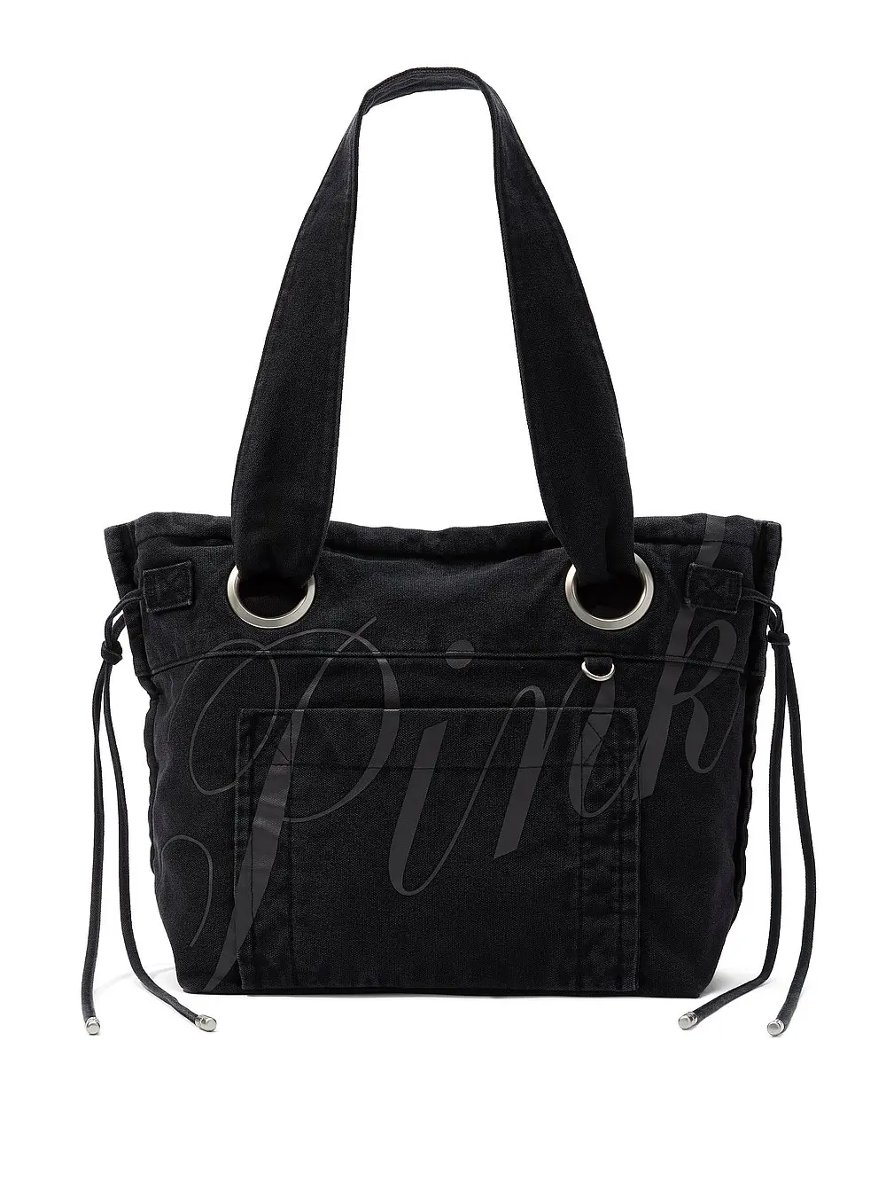 PINK Canvas Flat-Bottom Tote Bag