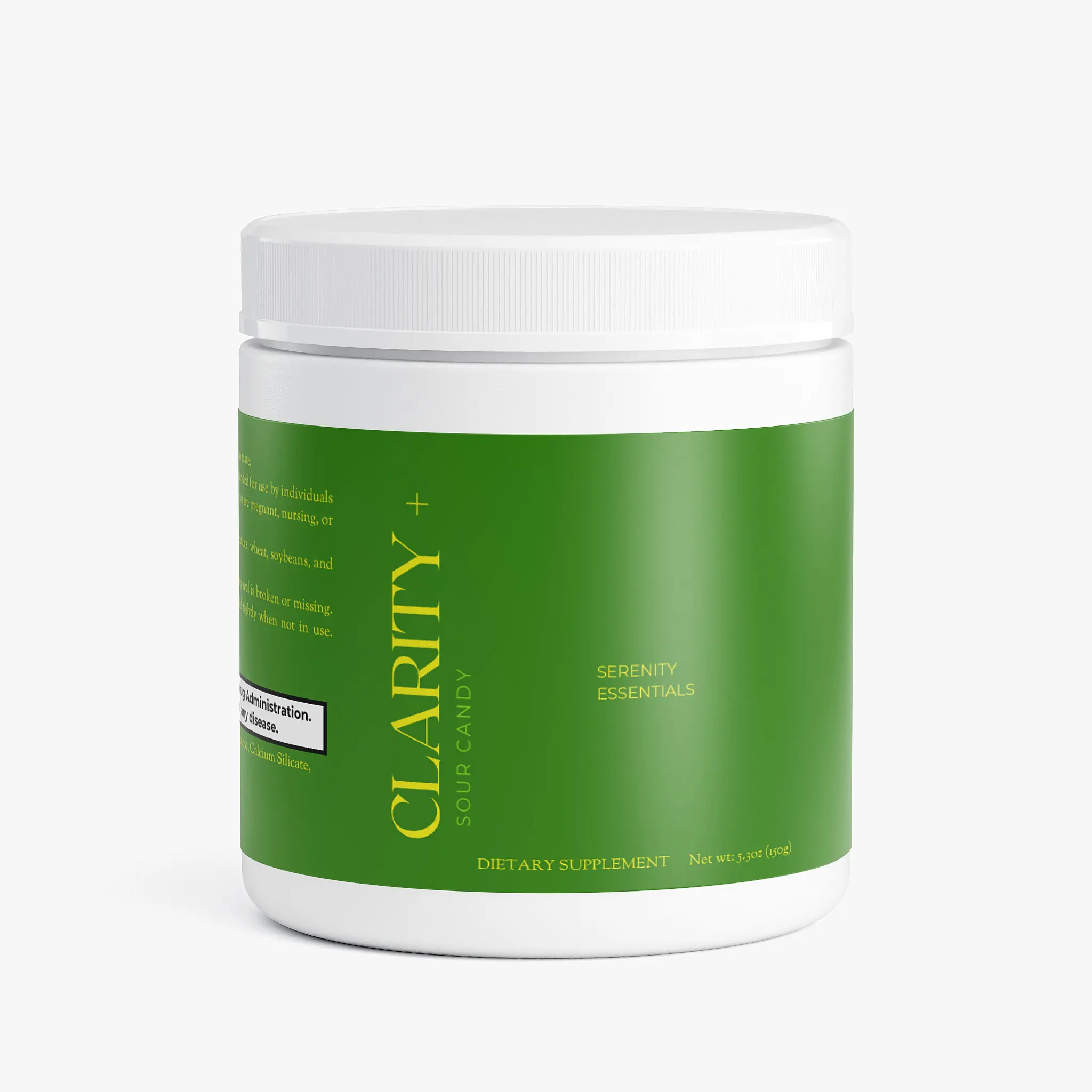 Clarity Sour Candy Mini Travel Size Focus & Energy Powdered Supplement Drink Mix - Natural Supplements with Alpha-GPC, L-Theanine, Natural Caffeine, Asian Ginseng, L-Arginine, B Vitamins, Inositol, Black Pepper Extract for Cognitive, Dietary Support, Natu