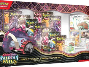 Paldean Fates Great Tusk ex & Iron Treads ex Premium Collection