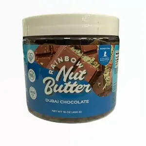 MILK CHOCOLATE DUBAI Bar in a Jar Pistachio Cream & KATAIFI Limited Edition Dessert No Peanut Butter Snack Pistachios and Rich Chocolate Chips -