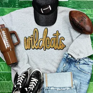 Wildcats Gold Sequin Patch