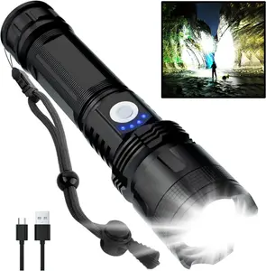 Rechargeable Flashlights High Lumens, 7Mode Super Bright Flashlight Camping, Adjustable Tactical Flash Light High Powered, LED Flashlights for Home Emergency  2Pack #SummerVibes