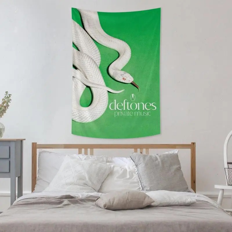 Deftones Music Tapestry Funny Tapestries Durable Man Cave Wall Flag for College Dorm Room Decor Outdoor Party Bannervalentine's wall decor flags