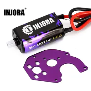 INJORA RC Brushed Motor 050 50T Pro High Torque Motor with Motor Mount for SCX24 Gladiator Bronco C10 JLU Deadbolt Axial 1/24 Crawler Upgrade Parts