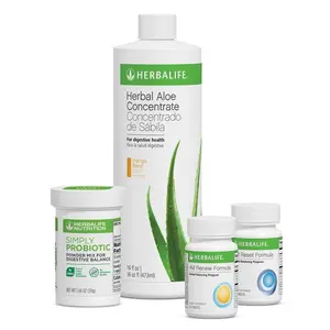 Herbalife Nutrition Digestive Health Program Mango Flavor Set Includes Aloe Concentrate Simply Probiotic & 21 Day Balancing Program for Healthy Digestion
