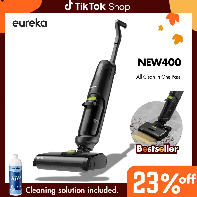Eureka Cordless Wet Dry Hard Floor Cleaner, Self Cleaning, Smart Vacuum Mop for Multi-Surfaces, Perfect for Cleaning Sticky Messes, NEW400, Viral Clea