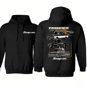 Trucks and tools hoodies, snap-on hoodies, hardworking job shirts for men, top menswear. Casual bikers.