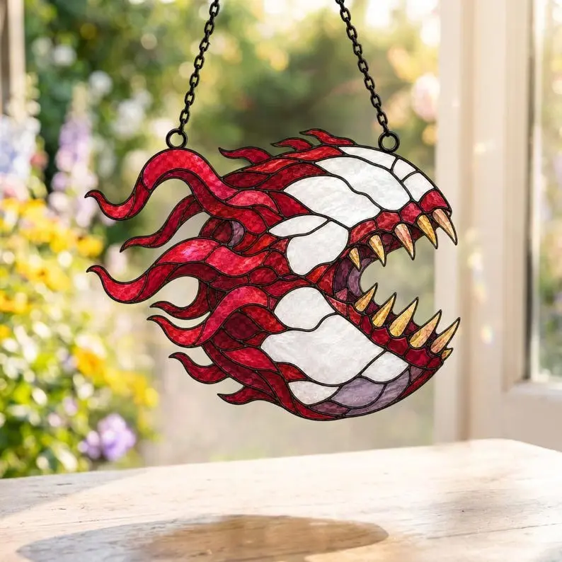 Terraria Eyes Of Cthulhu Suncatcher, Unique Hanging Gift For Gamer