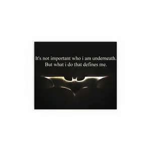 Silk Poster - Batman Quote, Wall Art for Home Decor, Indoor Outdoor Decoration, Superhero Fan Gift, Modern Art