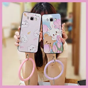 Solid Color Creative Phone Case For Samsung Galaxy J710/J7 2016/J7108 Dirt-resistant Youth Back Cover Waterproof Funny Cartoon heat dissipation Protective Bracelet Anti-knock Cute