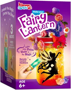 DIY Fairy Lantern Craft Kit - Birthday Gifts with Remote Control Fairy Potion Necklace, 2-in-1 Jar Night Light, Halloween Garden Creative Activities, Fairy Toys Crafts for Girls Age 6+