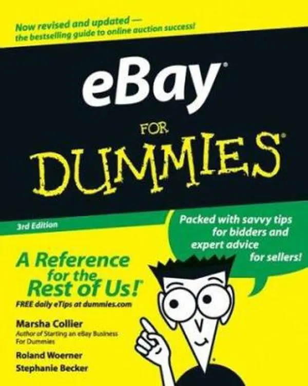 Used "eBay For Dummies" Like New Softcover (384pp) by Mar Roland Woerner, Stephanie Becker (Becker/Woerner) - Business & Management, Economics Guide for Bidding, Selling, Auction Success, eBay Store Management