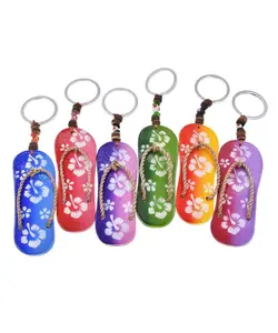 Hibiscus Flower Sandal Key Chains