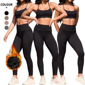3 pack Womens Thermal Fleece Lined High Waisted Leggings, Workout Winter Warm Thick Tights Soft Yoga Pants #mothersdaygift