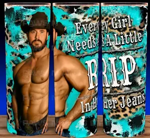 Every Girl Needs a Little Rip In Her Jeans Yellowstone Ranch Cup Mug Tumbler 20oz Drinkware Stainless Steel Insulated Reusable Flasks Bottles