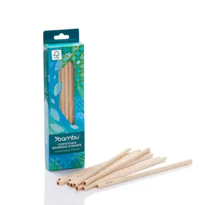 Disposable Bamboo Straws. Box of 24 Disposable Bamboo Straws. Box of 24