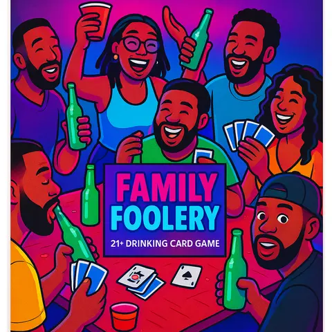 Family Foolery™ 21+ Only Adult Card Set - 0.44 lbs, 60+ Shady 2.5 x 3.5 in Cards, Truth/Shots, Wild Dares, Callouts, 3+ Players for Adult Family Gatherings & BBQs