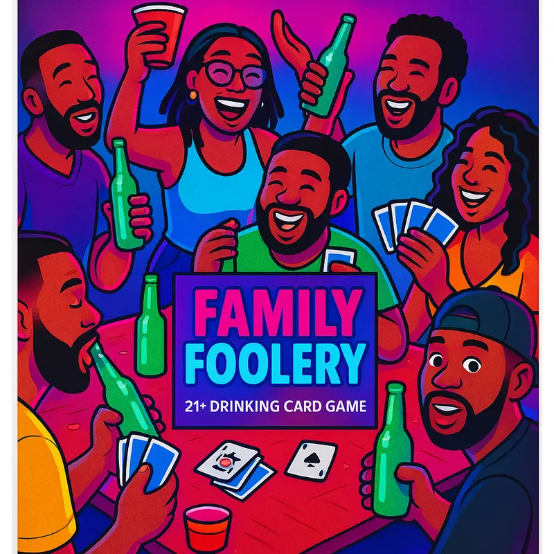 Family Foolery™ 21+ Only Adult Card Set - 0.44 lbs, 60+ Shady 2.5 x 3.5 in Cards, Truth/Shots, Wild Dares, Callouts, 3+ Players for Adult Family Gatherings & BBQs