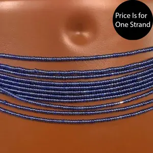 AAEssentials Glassy Blue Waist Beads - Blue Color Waist Beads for Essentials Use
