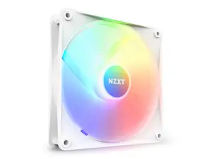 NZXT F140 RGB Core Fan - RF-C14SF-W1 - 140mm Hub-Mounted RGB Fan - Sublime RGB Lighting - PWM Control - Single, 140mm Case Fan - White