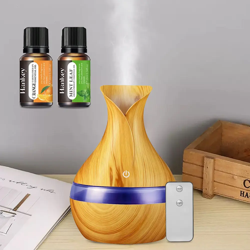 300ml Remote Controlled Humidifier Diffuser, Ultra-Quiet Home Appliance with Aurora 7-Color Glowing Nightlight, Auto Power Off for Bedroom & Office Relaxation Gift, Cool Mist Humidifier, Ultrasonic Humidifier