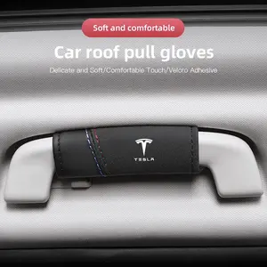 2pcs Car Roof Handle Protection Cover Gloves Auto Accessories For Tesla Model 3 Model S Model X Model Y Cybertruck Roadster SpaceX