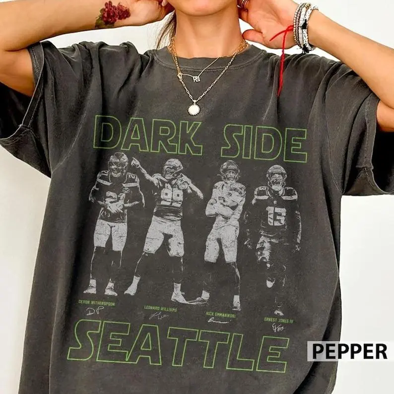 Comfort Colors Dark Side 12 Seattle Football T-Shirt, Unisex Gifts For Football Fan