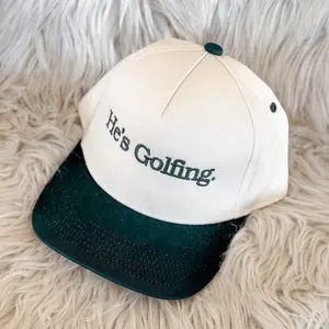 He's Golfing Vintage Hat, Weekend Hats, Summer S, Drinking Hats, Vacation Embroidered Caps, Gift For Her Him Simple Baseball Hat