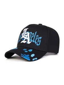Unisex Gothic La Theme Los Angeles Baseball Cap, Quality Caps, High Quality Hat, Adjustable Sun Protection Casual Hat, Fitted Asymmetrical Design for Spring & Fall