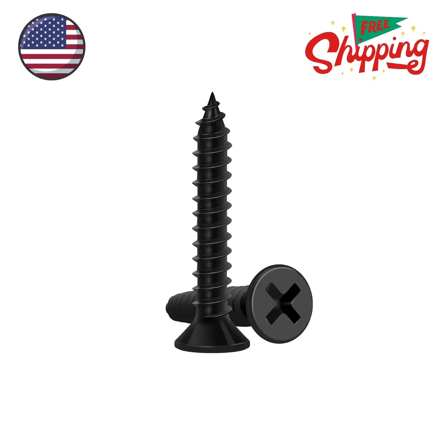 Wood Screws 1 Inch, 130 PCS Self Tapping Electrophoresis (#8 x 1)