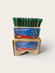 3/16-IN PILOTED DOWN SPIRAL CUTOUT BIT BOX 100PCS