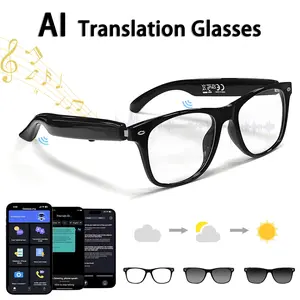 Smart Ai Glasses Business Office Voice Assistant, Meeting Translation Recording, Supports Calls and Music, Open Audio Experience