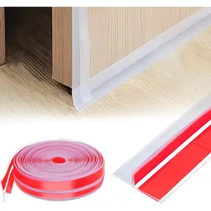 9.8Ft T-Shaped Clear Weather Stripping Door Seal, Door Draft Stopper Silicone Seal Strip, Weather Stripping for Shower Glass Gaps