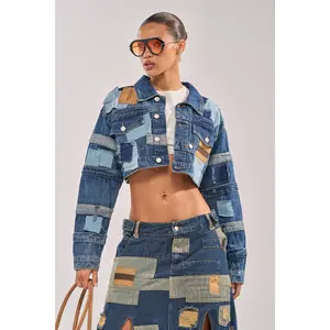 ACT UP PATCHWORK DENIM JACKET