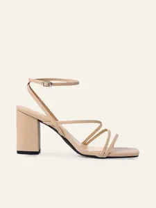 Azazie Ankle Strap Block Heel Minimalist Versatile Daily Office Wedding Guest Sandals
