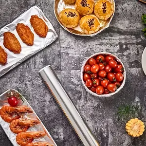 Aluminum Foil Roll - Extra Wide Baking Sheet, Oven, Grill, Deep Fry - Heat Resistant, Non-Stick, Easy Cleanup - Commercial & Home Organization Kitchen Use - Disposable, Grilling Essentials, for Christmas Decorations, Halloween Props