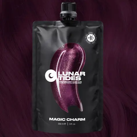 Lunar Tides Hair Color - Magic Charm Dark Pink Black Semi-Permanent Hair Dye Shimmer