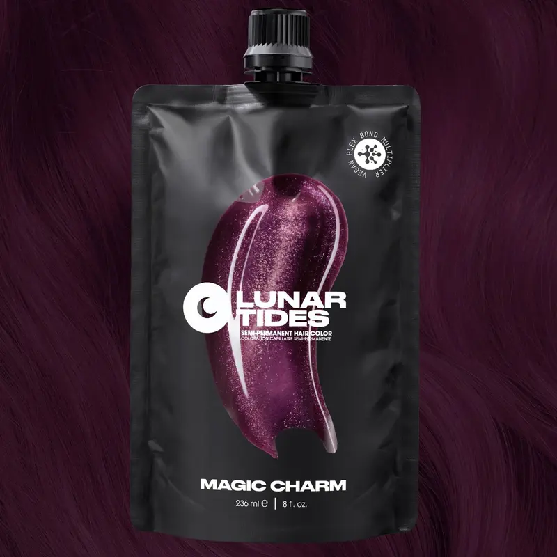 Lunar Tides Hair Color - Magic Charm Dark Pink Black Semi-Permanent Hair Dye Shimmer